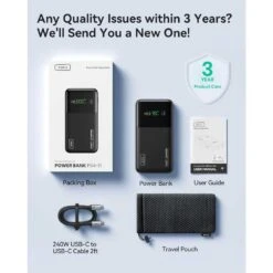 140W Fast Charging Power Bank 25000mAh Compact, High-Capacity, USB-C Laptop & Phone Charger For Travel, Work & Emergencies -Electronics Store 140w fast charging power bank 25000mah 2