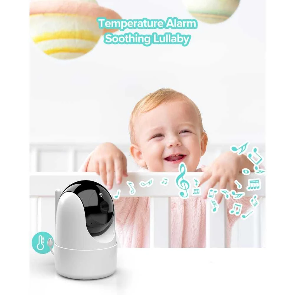 5” Video Baby Monitor With Camera 2 Way Talk Night Vision Temperature Sensor Lullabies & Long Battery Life 3 5” Video Baby Monitor With Camera 2 Way Talk Night Vision Temperature Sensor Lullabies & Long Battery Life - Image 3
