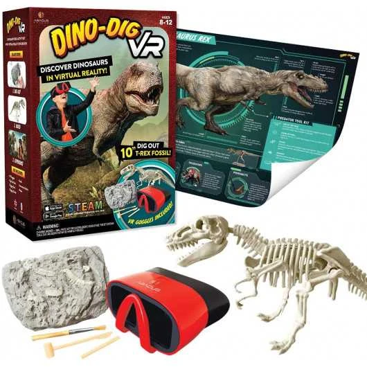 Abacus Brands Dino Dig VR - Virtual Reality Kids Science Kit, Book And Interactive STEM Learning 2 Abacus Brands Dino Dig VR - Virtual Reality Kids Science Kit, Book And Interactive STEM Learning - Image 2