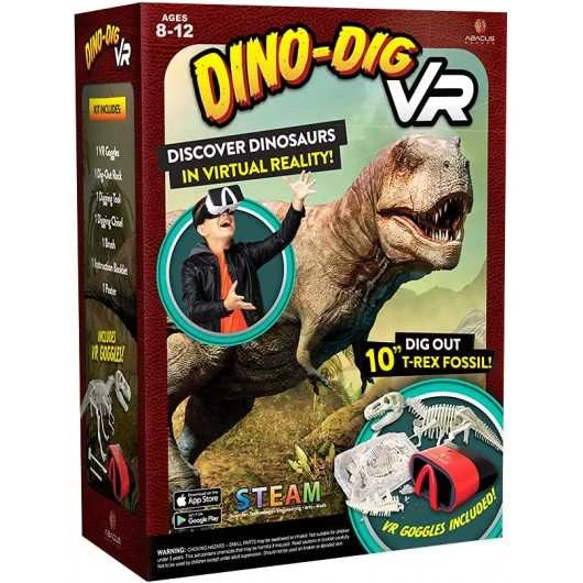 Abacus Brands Dino Dig VR - Virtual Reality Kids Science Kit, Book And Interactive STEM Learning 1 Abacus Brands Dino Dig VR - Virtual Reality Kids Science Kit, Book And Interactive STEM Learning