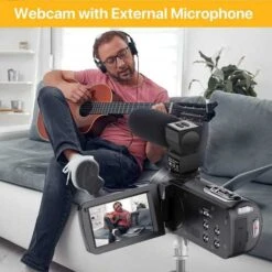 Vlogging Camcorder With Microphone & Stabilizer: Perfect For Creators -Electronics Store actitop the complete camcorder 1 4
