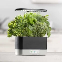 AeroGarden Harvest Indoor Garden: Grow Fresh Herbs & Vegetables All Year Round -Electronics Store aerogarden harvest indoor garden with led grow light black 10