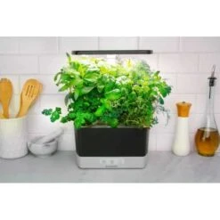 AeroGarden Harvest Indoor Garden: Grow Fresh Herbs & Vegetables All Year Round -Electronics Store aerogarden harvest indoor garden with led grow light black 5