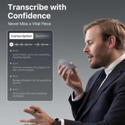 AI Voice Recorder With Case 64GB Memory, Transcribe, Summarize, App Control, High Precision Recording -Electronics Store ai voice recorder with case 64gb memory 112 languages transcribe summarize app control high precision recording 5