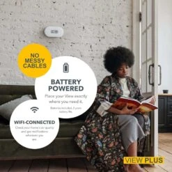 Airthings 2960 View Plus - Comprehensive Indoor Air Quality Monitor With Radon Detection, Battery-Powered And WiFi Connected -Electronics Store airthings 2960 view plus comprehensive indoor air quality monitor with radon detection battery powered and wifi connected 13