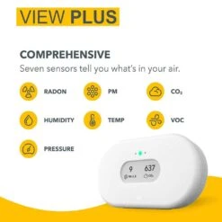 Airthings 2960 View Plus - Comprehensive Indoor Air Quality Monitor With Radon Detection, Battery-Powered And WiFi Connected -Electronics Store airthings 2960 view plus comprehensive indoor air quality monitor with radon detection battery powered and wifi connected 8