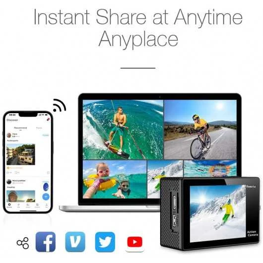 AKASO EK7000 4K Action Camera: Waterproof, 170° Wide Angle, With WiFi And Remote Control 5 AKASO EK7000 4K Action Camera: Waterproof, 170° Wide Angle, With WiFi And Remote Control - Image 5