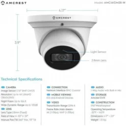 Amcrest 4K UltraHD Outdoor Security Camera: Crystal-Clear Surveillance 7 Amcrest 4K UltraHD Outdoor Security Camera: Crystal-Clear Surveillance -Electronics Store amcrest amc4kdm28 w maximum quality 2