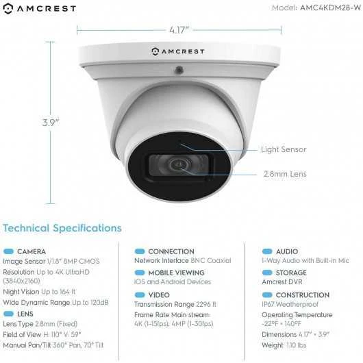 Amcrest 4K UltraHD Outdoor Security Camera: Crystal-Clear Surveillance 3 Amcrest 4K UltraHD Outdoor Security Camera: Crystal-Clear Surveillance - Image 3