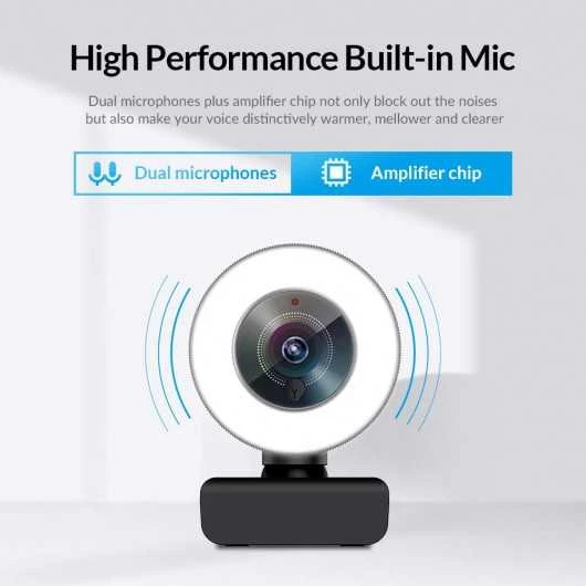 Angetube Streaming Webcam With Ring Light - HD 1080p And Autofocus 4 Angetube Streaming Webcam With Ring Light - HD 1080p And Autofocus - Image 4