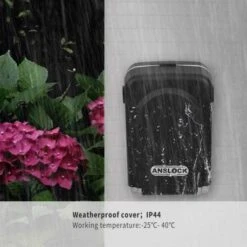 ANSLOCK Secure Digital Key Lock Box With LED Light, Waterproof Cover, And Easy Code Setup For Home, Office -Electronics Store anslock key lock box outside key storage lockbox with code for office house warehouse wall mount push button combination 4