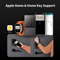 Aqara Smart Lock U100 Kit NFC Cards, Fingerprint, Touchscreen Keypad, IP65, Apple HomeKit, Alexa, Google, IFTTT Compatible -Electronics Store aqara smart lock u100 fingerprint keyless entry door lock with apple home key touchscreen keypad bluetooth electronic 2