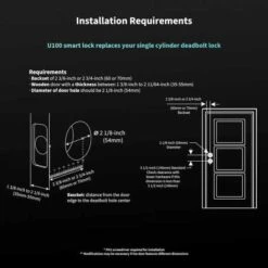 Aqara Smart Lock U100 Kit NFC Cards, Fingerprint, Touchscreen Keypad, IP65, Apple HomeKit, Alexa, Google, IFTTT Compatible -Electronics Store aqara smart lock u100 fingerprint keyless entry door lock with apple home key touchscreen keypad bluetooth electronic 5