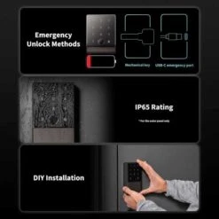 Aqara Smart Lock U100 Kit NFC Cards, Fingerprint, Touchscreen Keypad, IP65, Apple HomeKit, Alexa, Google, IFTTT Compatible -Electronics Store aqara smart lock u100 fingerprint keyless entry door lock with apple home key touchscreen keypad bluetooth electronic 6