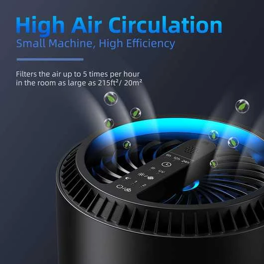 AROEVE Portable Air Purifier - Efficient HEPA Filter, Quiet Operation, Aroma Diffuser 5 AROEVE Portable Air Purifier - Efficient HEPA Filter, Quiet Operation, Aroma Diffuser - Image 5