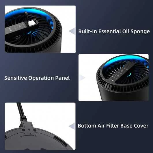 AROEVE Portable Air Purifier - Efficient HEPA Filter, Quiet Operation, Aroma Diffuser 7 AROEVE Portable Air Purifier - Efficient HEPA Filter, Quiet Operation, Aroma Diffuser - Image 7