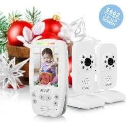 E662 Digital Baby Monitor With Temperature Detection, Night Vision, 2-Way Audio, And Expandable Camera – Safe Baby Monitoring