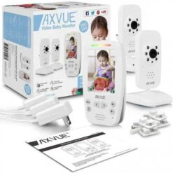 E662 Digital Baby Monitor With Temperature Detection, Night Vision, 2-Way Audio, And Expandable Camera – Safe Baby Monitoring 11 E662 Digital Baby Monitor With Temperature Detection, Night Vision, 2-Way Audio, And Expandable Camera – Safe Baby Monitoring -Electronics Store axvue e662 2 cameras for large surveillance 1 3