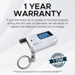 BACtrack Keychain Breathalyzer - Portable Alcohol Tester, Accurate Results, Easy To Use, USB Rechargeable -Electronics Store bactrack go keychain breathalyzer white 1 2