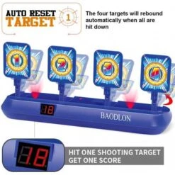 BAODLON Digital Shooting Targets - Interactive Foam Dart Game With Auto-Reset For Kids -Electronics Store baodlon digital shooting targets interactive foam dart game with auto reset for kids 2