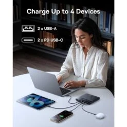 Baseus 100W Laptop Power Bank 20000mAh, Ultra Slim Fast Charger With 4 Ports For MacBook, IPhone, IPad, Samsung, And More -Electronics Store baseus 100w laptop power bank 20000mah ultra slim fast charger with 4 ports for macbook iphone ipad samsung and more 5