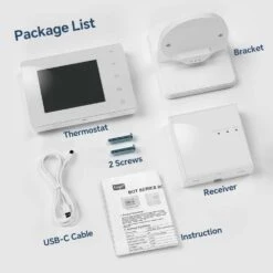 Beok Wireless Thermostat With Receiver, WiFi Smart Control, Alexa & Google Home Compatible, USB Powered, LCD Screen 9 Beok Wireless Thermostat With Receiver, WiFi Smart Control, Alexa & Google Home Compatible, USB Powered, LCD Screen -Electronics Store beok wireless thermostat with receiver wifi smart control alexa google home compatible usb powered lcd screen 2