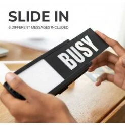 BusyBox Sign: Smart Bluetooth Do Not Disturb & Recording Sign For Studios -Electronics Store busybox smart sign standard the electronic door sign 4