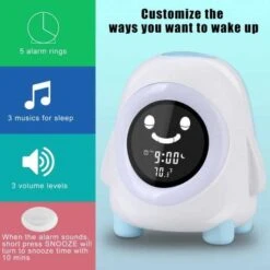 Brighten Your Child's Morning With Cadrim Light Alarm Clock – Fun Colors & Soothing Sounds -Electronics Store cadrim kids alarm clock the digital alarm clock for kids 1