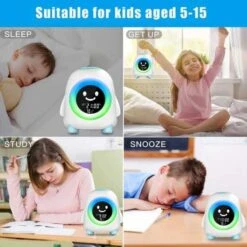 Brighten Your Child's Morning With Cadrim Light Alarm Clock – Fun Colors & Soothing Sounds -Electronics Store cadrim kids alarm clock the digital alarm clock for kids 4