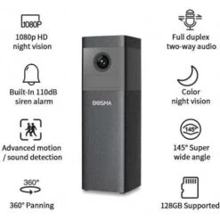 BOSMA Security Camera: Advanced Home Protection -Electronics Store cameras bosma x1 the camera with a built in siren bosma x1 is a security camera with a 145 wide angle and advanced image sensor 1 9