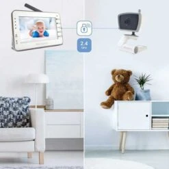 Moonybaby Trust 30: Secure Video Baby Monitor With Lullabies & Sensor -Electronics Store cameras moonybaby video baby monitor the multifuntional camera moonybaby video baby monitor provides a two camera system so that 2