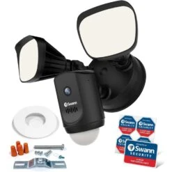 Swann Floodlight Security Camera: Enhanced Safety With Smart Lighting -Electronics Store cameras swann flooding the connected security system swann flooding is the ultimate deterrence with powerful floodlights 2 way t 3