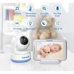 CasaCam BM200: Ultimate Baby Monitor With Touchscreen & HD Came -Electronics Store casacam the baby monitor with a big screen 7
