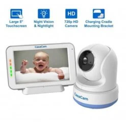 CasaCam BM200: Ultimate Baby Monitor With Touchscreen & HD Came -Electronics Store casacam the baby monitor with a big screen 8