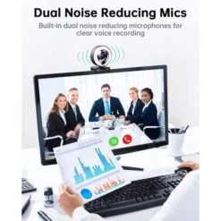 CASECUBE 1080P Webcam With Adjustable Ring Light & Noise-Reduction Mic Perfect For Streaming, Calls, And Conferences -Electronics Store casecube w8 the complete webcam 3