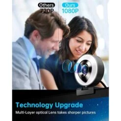 CASECUBE 1080P Webcam With Adjustable Ring Light & Noise-Reduction Mic Perfect For Streaming, Calls, And Conferences -Electronics Store casecube w8 the complete webcam 4