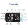 Checkme Bluetooth Blood Pressure Monitor, Dual LCD Display, Voice Guidance, XL Cuff, 500 Readings, For Home Use