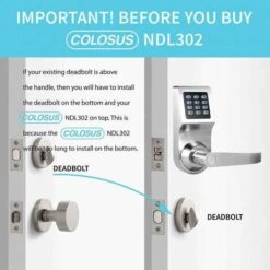 Colosus NDL302 Smart Digital Lock: Keyless Convenience With Enhanced Security -Electronics Store colosus ndl302 total security 1 2