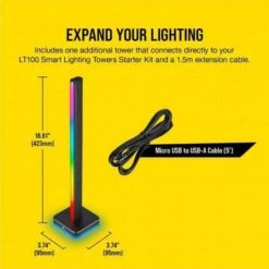 Corsair ICUE LT100 Smart Lighting Towers: Transform Your Space -Electronics Store corsair icue lt100 light towers 7