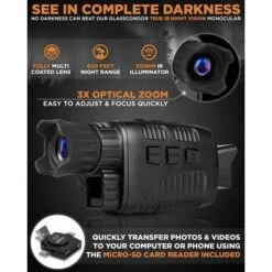 CREATIVE XP GlassCondor Pro: Digital Night Vision Monocular For Total Darkness -Electronics Store creative xp glasscondor the night vision monocular 5
