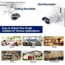 Cromorc Wireless Security Camera System: 10CH With 10.1" Monitor & 1TB HDD -Electronics Store cromorc home business the outdoor and indoor camera kit 6