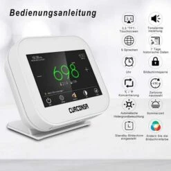 CURCONSA Multi-Sensor Air Quality Monitor With CO2 Detection And Climate Control -Electronics Store curconsa the monitor for good air quality 4