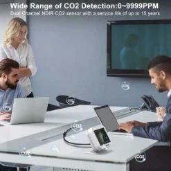 CURCONSA Multi-Sensor Air Quality Monitor With CO2 Detection And Climate Control -Electronics Store curconsa the monitor for good air quality 5
