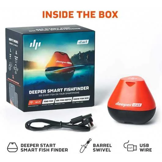 Deeper START Smart Fish Finder - Portable, Wi-Fi Enabled, Phone Compatible 2 Deeper START Smart Fish Finder - Portable, Wi-Fi Enabled, Phone Compatible - Image 2