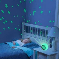 Vibrant 7-Color Changing Alarm Clock With Projector For Kids