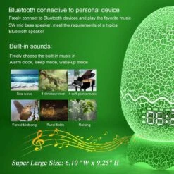 Dragon Egg Alarm Clock: Night Light, White Noise & Bluetooth Speaker For Kids & Adults -Electronics Store dragon egg alarm clock night light white noise bluetooth speaker for kids adults 3