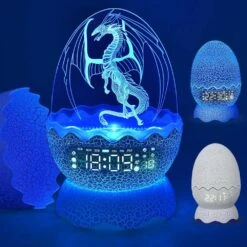 Dragon Egg Alarm Clock: Night Light, White Noise & Bluetooth Speaker For Kids & Adults -Electronics Store dragon egg alarm clock night light white noise bluetooth speaker for kids adults 8
