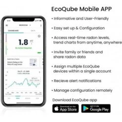 EcoQube: Advanced Radon Detector For Safe Indoor Air -Electronics Store ecosense ecoqube the cube to measure radon 1 4