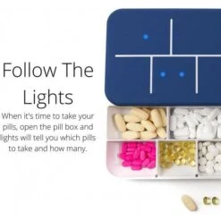 EllieGrid Smart Pill Organizer: Simplify Medication With Alarms And App Notifications -Electronics Store elliegrid smart pill box 1 2