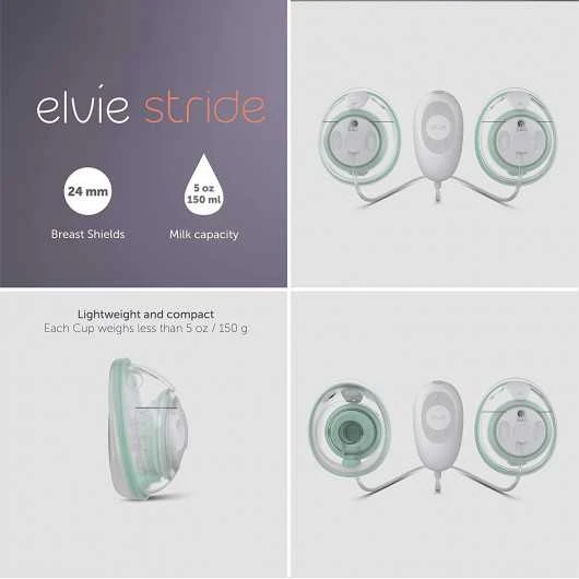Elvie Stride Plus Hospital-Grade Breast Pump - Portable, App-Controlled, Ultra-Quiet With 20 Settings 4 Elvie Stride Plus Hospital-Grade Breast Pump - Portable, App-Controlled, Ultra-Quiet With 20 Settings - Image 4